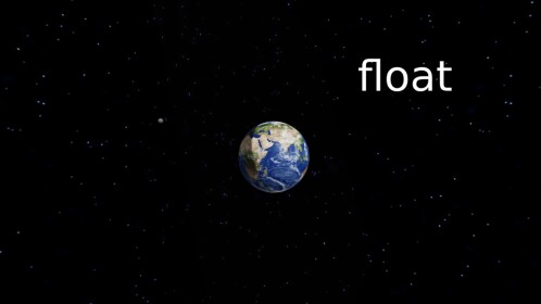 Float casually in space.