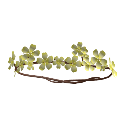 Cherry Blossom Sakura Yellow Flowers Tiara Crown