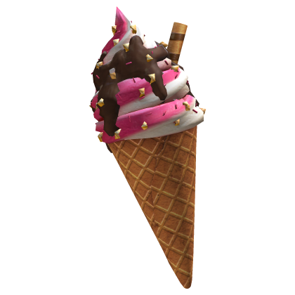 Drizzle Sprinkle Swirl Ice Cream Cone Hot Pink Roblox item
