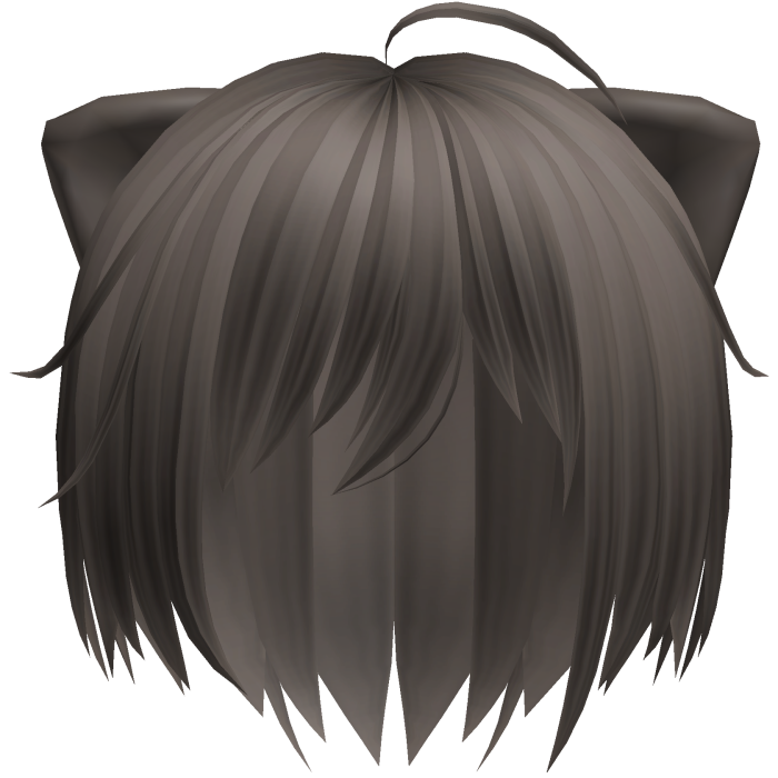 cute messy emo vkei catboy hair in ash brown