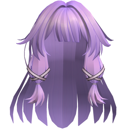 Low Twintails Anime Hair Columbina Purple ♥ Roblox item