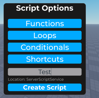 Script Shortcuts preview 2