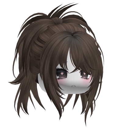Cute Y2K Igari Short Pony w/ Face (Brown) Roblox item