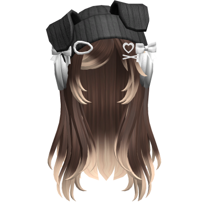 Soft Hair w/ Cute Puppy Beanie (Brown&Blonde) Roblox item