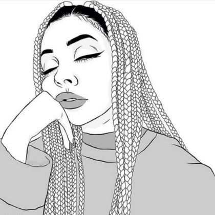 Black girl drawing :)) Roblox decal