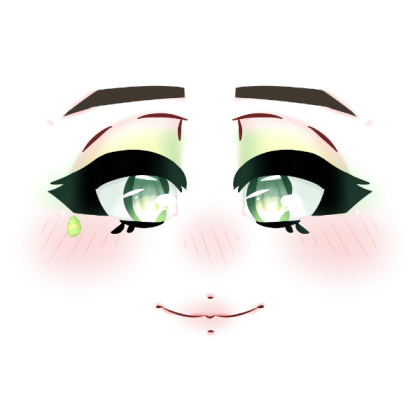 green pastel easter face Roblox decal