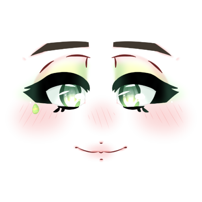 green pastel easter face Roblox decal
