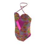 Cute summer bikini floral pink