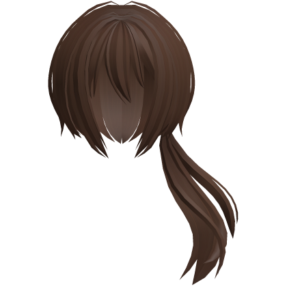 moe jfluffy anime flowy side ponytail brown