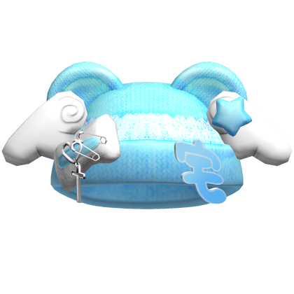 Blue Cozy Puppy Ears Wings Beanie Roblox item