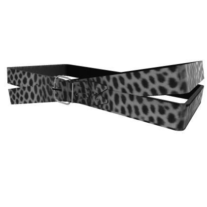 grey double leopard print gyaru belt 1.0 thumbnail