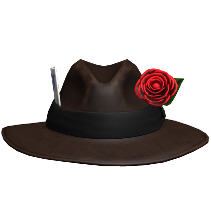 Cowboy Rose Fedora Hat