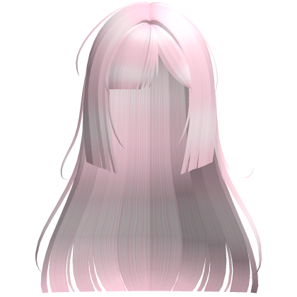 Cute Long Hime Cut Hair Side Bang (Light Pink) Roblox item