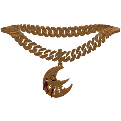 Bloody Moon Gold Iced Out Linked Chain