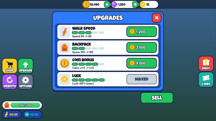 Simulator UI Kit Coins Rebirth Shop Buttons HUD preview 6