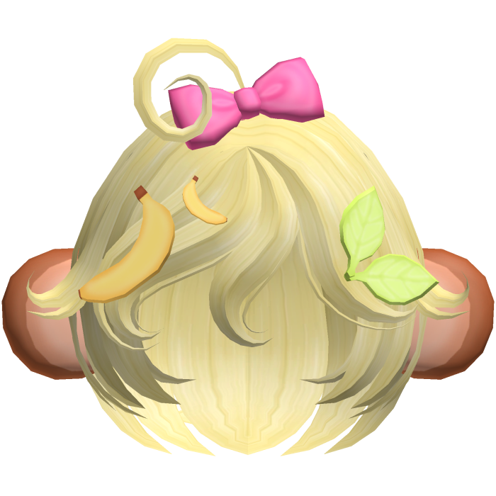 🍌🐵🍃 cute lala monkey bob hair in yellow