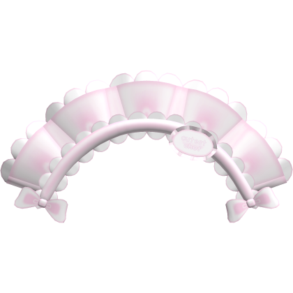 chef headdress with cute bow ruffles in pink