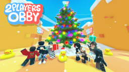 Obby dla 2 graczy 🔴🔵 Śnieżny dzień! ⛄🎄