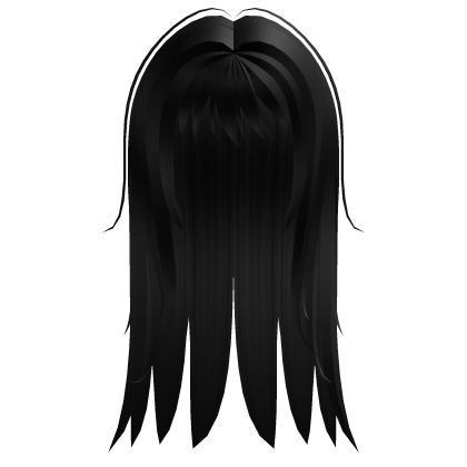 ♱ ┊ spikey black emo wispy anime hair Roblox item