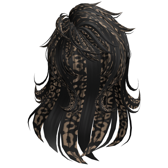 Windy Warrior Messy Anime Wolfcut (Black Cheetah)