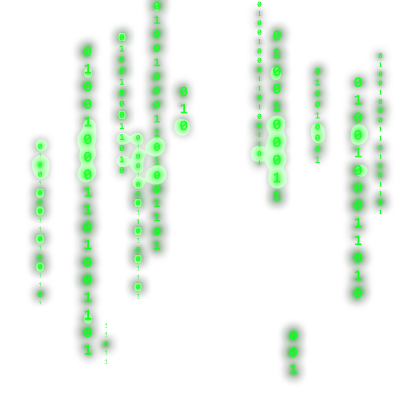 [EMISSIVE] Cool Falling Neon Hacker Text Numbers