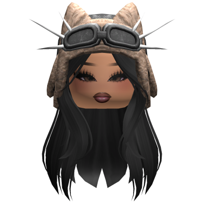 Grunge Punk Mink Straight Hair w/ Ushanka & Makeup