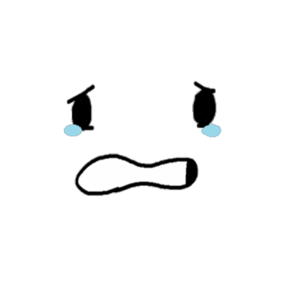 tear scared face (transparent) Roblox decal