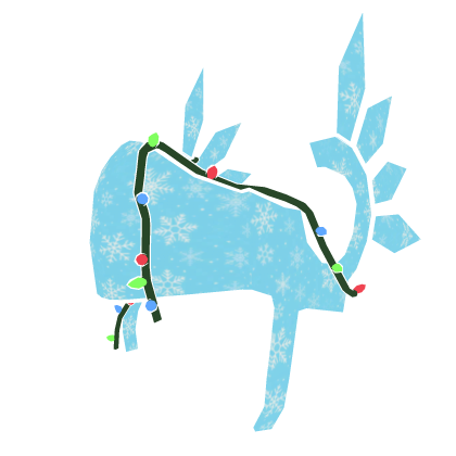 Blue Christmas snowflake valk with lights