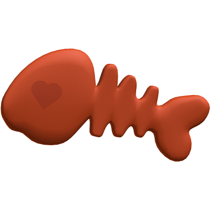 halloween cute orange plastic fish bone