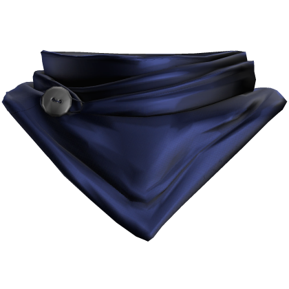 Buttoned Blue Neck Scarf