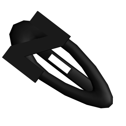 black z initial hair clip Roblox item