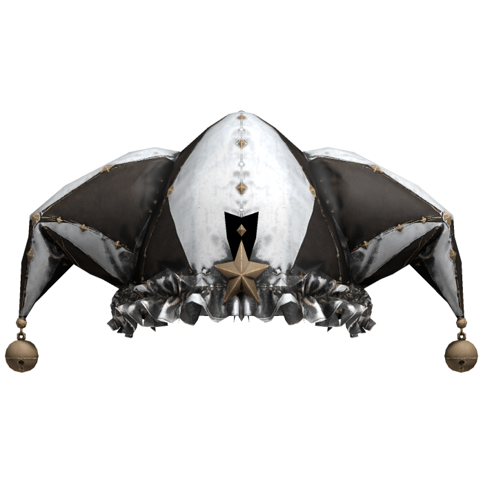 White Black Harlequin Jester Hat