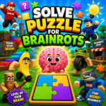 Solve puzzles for brainrots