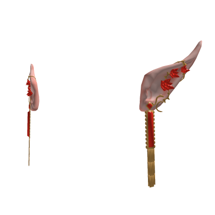 Elf Ears with Piercings and Red Roses Roblox item