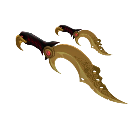 Double Gold Red Kujang Daggers | Roblox Item - Rolimon's