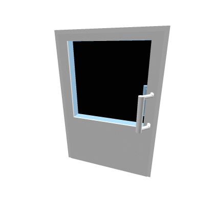 Working door with glass.
