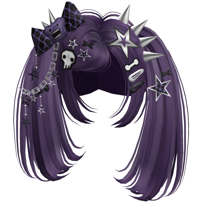 ♡ Scene Spiky Moe Pigtails (Purple)