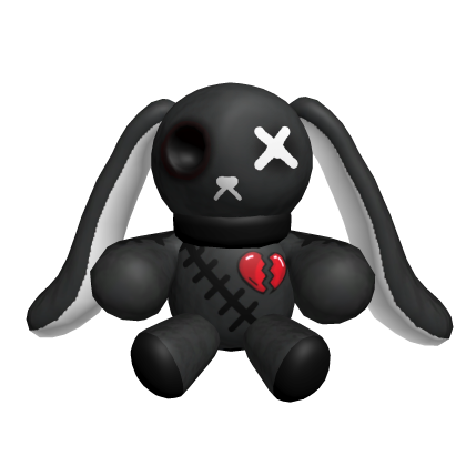 Roblox Item Black Aesthetic Cute Bunny Plush