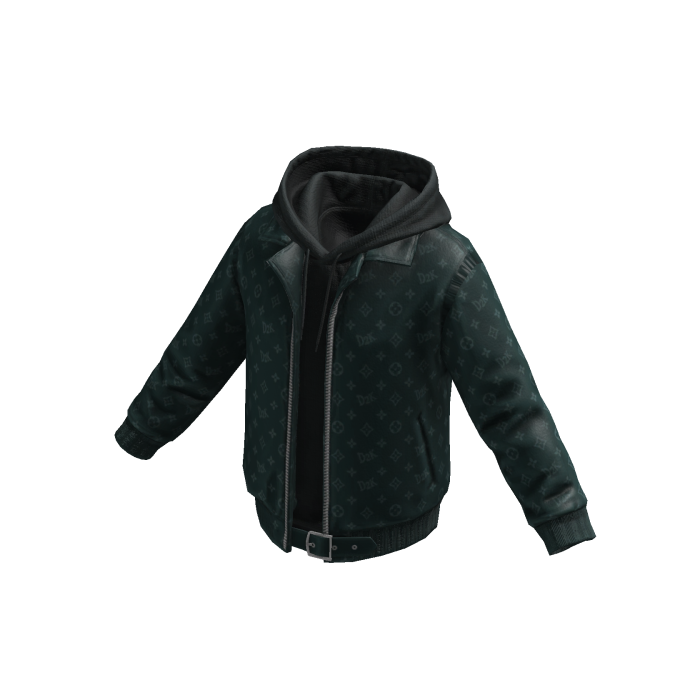 Green D2K Jacket w/ Hoodie