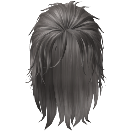  吉 Silver Long Protagonist Messy Bun Hair Roblox item