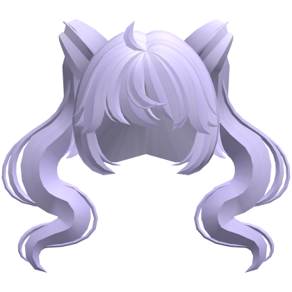 flowy magical girl swirly ponytails purple