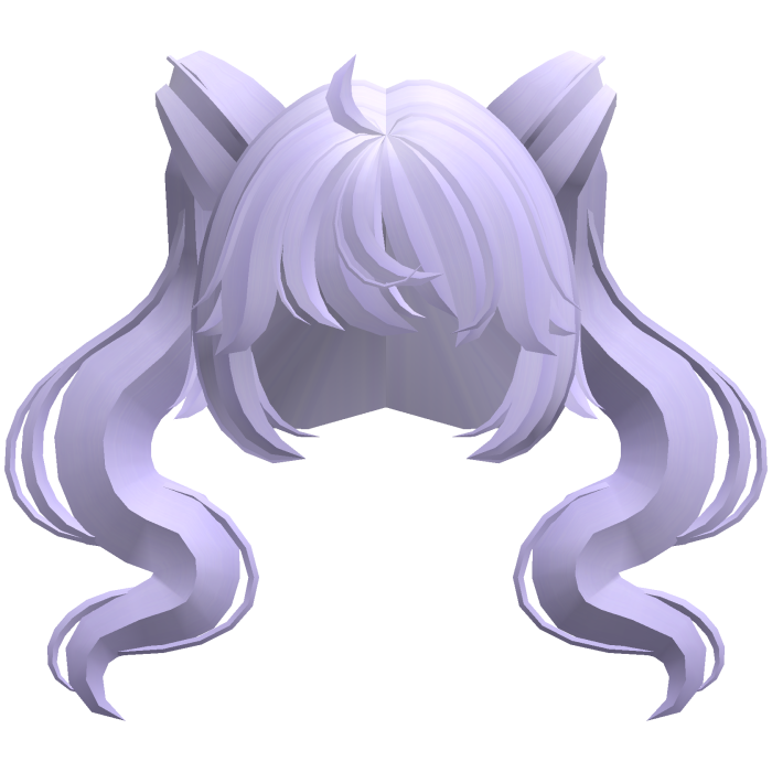flowy magical girl swirly ponytails purple