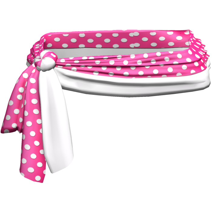 Hot Pink White Polkadot Waist Sarong 2000s 