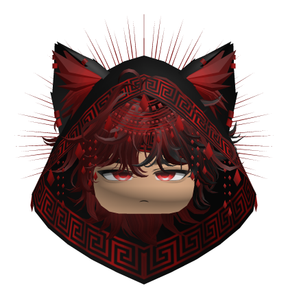 Egyptian Boy w/ Divine Red Black Hood