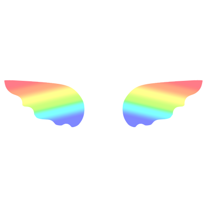 ♡ Cute Simple Sticker Angel Wings in Rainbow