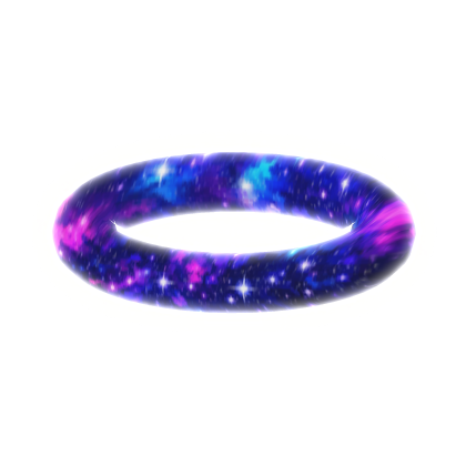 Emissive Glowing Cartoony Galaxy Halo Roblox item
