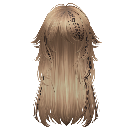 long fluffy leopard hair with tufts (honey blonde)
