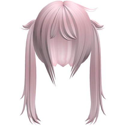 cute messy scene pigtails in pastel pink Roblox item