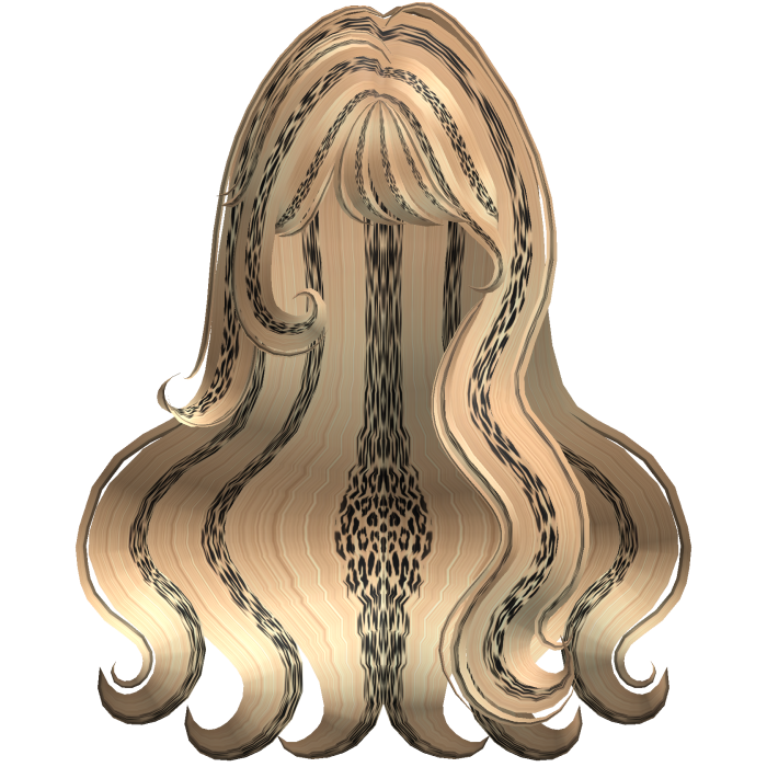♡ Cute Fluffy Wavy Hair w/ Bangs (Gyaru Leopard)