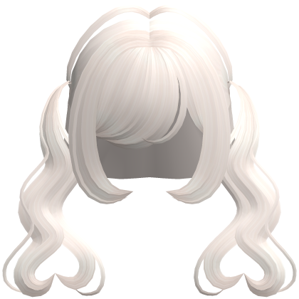 . ‿♡ pretty platnium heart pigtail hair ⊹ . ୨୧